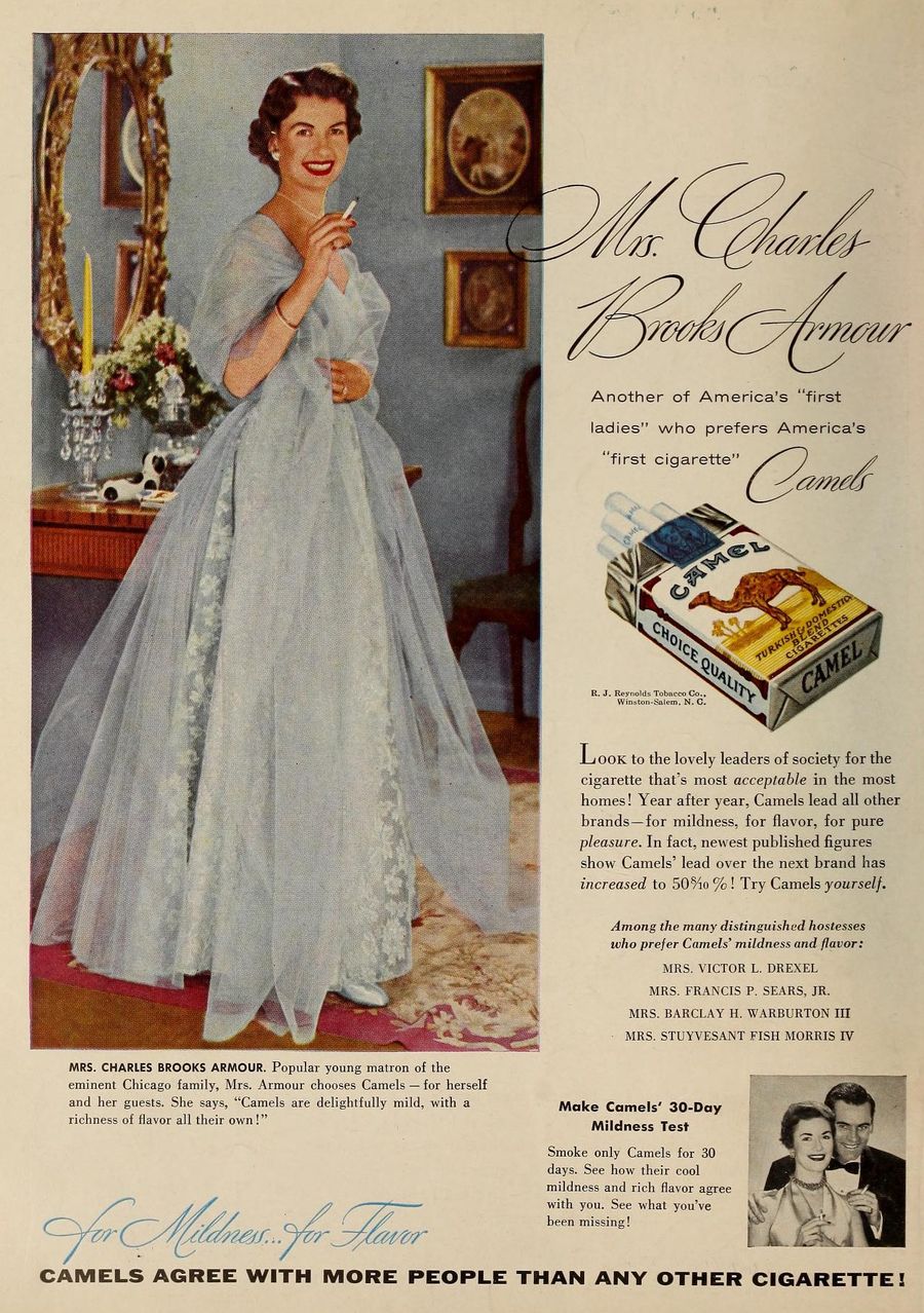 A 1954 Camel advertisement. The campaign ran while the industry's own researchers were reporting the opposite.