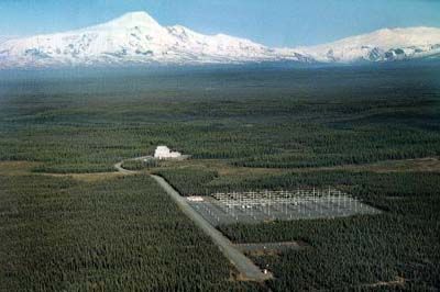 The HAARP antenna field at Gakona, Alaska.