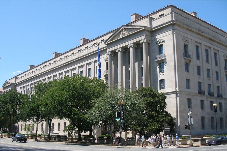 Department of Justice headquarters, Washington.