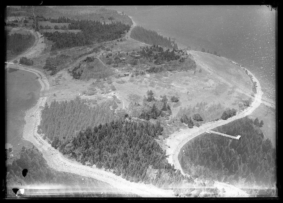 Island and Wharf, Oak Island, Nova Scotia, Canada, August 1931