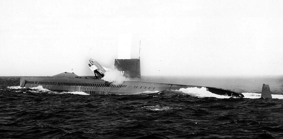 USS Halibut, converted to carry divers and a saturation chamber.
