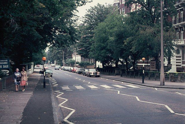 Beatles' Zebra Crossing in Abbey Road, NW8 Outside EMI's Abbey Road Studios in London is the most famous zebra crossing in Britain